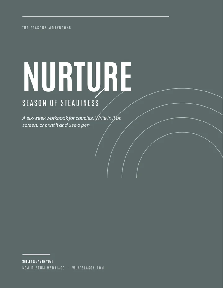 Nurture, season of steadiness: workbook cover