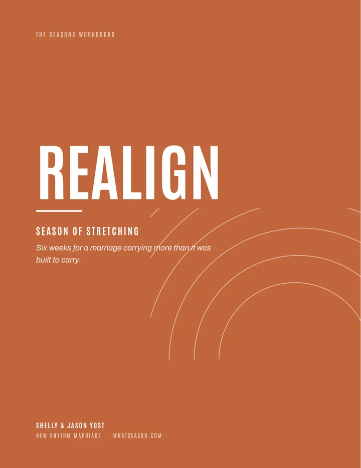 Realign, season of stretching: workbook cover