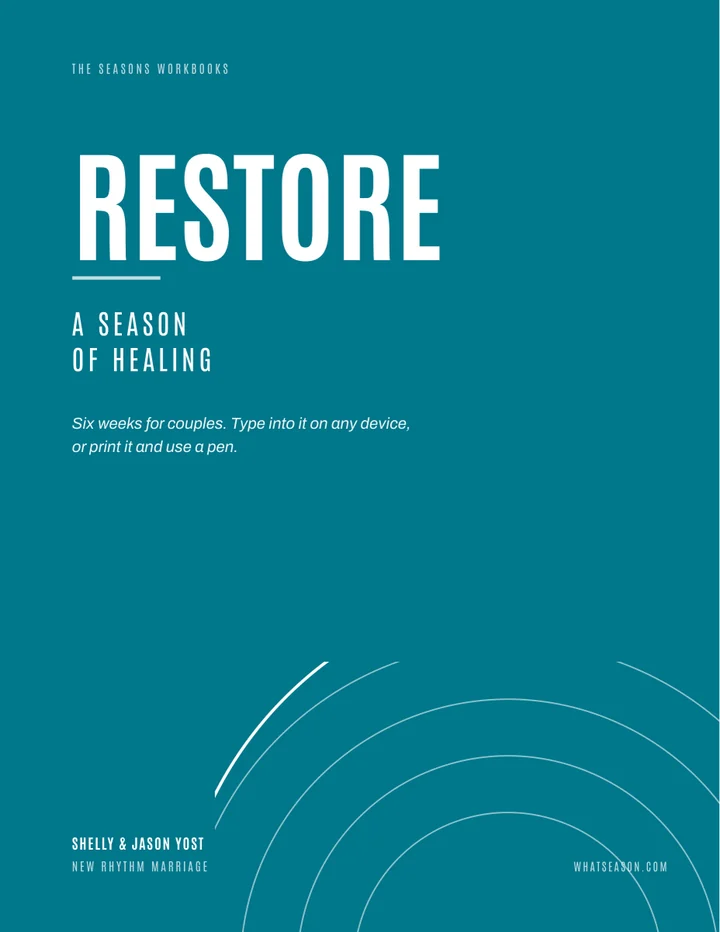 Restore, a season of healing: workbook cover